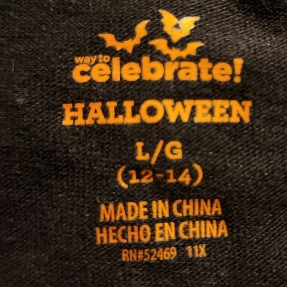 Way to Celebrate Women's Glow in the Dark Halloween Long Sleeve T-Shirt L XL EUC - Picture 5 of 8